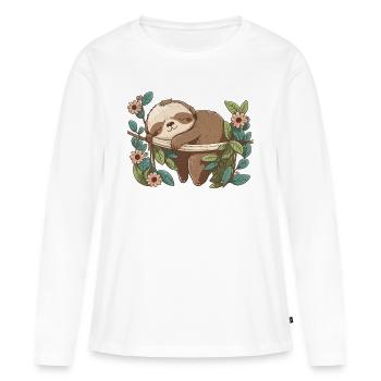 Hang Out - Women's Premium Organic Long Sleeve Shirt - white - Front - Julia (174cm)