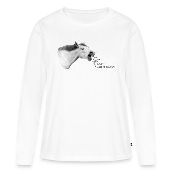 Noël dernier ?! - T-shirt manches longues Premium bio Femme - blanc - Devant - Julia (174cm)