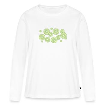 Der Duft der Limetten - Frauen Premium Bio Langarmshirt - Weiß - Vorne - Julia (174cm)