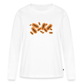 Der Duft der Papayas - Frauen Premium Bio Langarmshirt - Weiß - Vorne - Julia (174cm)