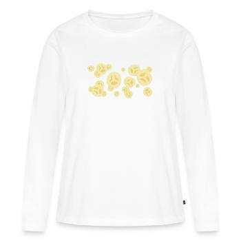 Der Duft der Banane - Frauen Premium Bio Langarmshirt - Weiß - Vorne - Julia (174cm)