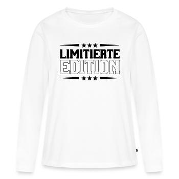 Édition limitée - T-shirt manches longues Premium bio Femme - blanc - Devant - Julia (174cm)