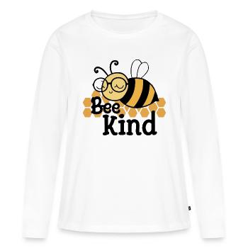 Abeille Enfant Abeille Abeille - T-shirt manches longues Premium bio Femme - blanc - Devant - Julia (174cm)