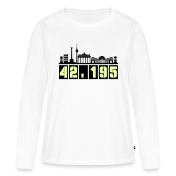 Berlin Skyline Marathon - T-shirt manches longues Premium bio Femme - blanc - Devant - Julia (174cm)