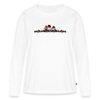 Brownie - T-shirt manches longues Premium bio Femme - blanc - Devant - Julia (174cm)