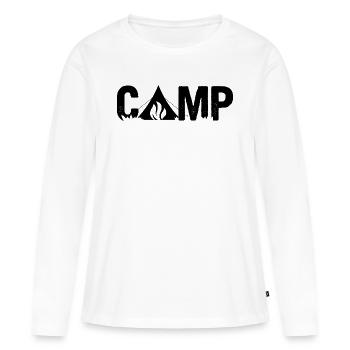 Camp - T-shirt manches longues Premium bio Femme - blanc - Devant - Julia (174cm)