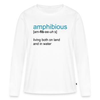 nager - T-shirt manches longues Premium bio Femme - blanc - Devant - Julia (174cm)
