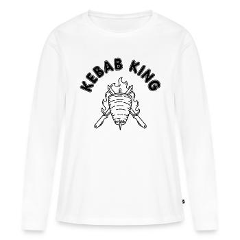 Kebab King Döner Kebab - T-shirt manches longues Premium bio Femme - blanc - Devant - Julia (174cm)