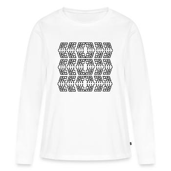 UNI-24 - Frauen Premium Bio Langarmshirt - Weiß - Vorne - Julia (174cm)