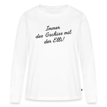 Toujours de la avec Elli - T-shirt manches longues Premium bio Femme - blanc - Devant - Julia (174cm)