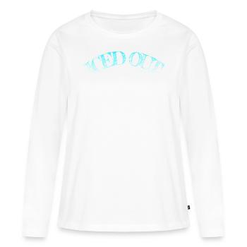 Glacé - T-shirt manches longues Premium bio Femme - blanc - Devant - Julia (174cm)