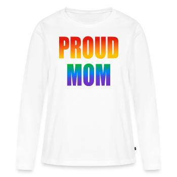 Stolze Mutter schwuler Regenbogen - Frauen Premium Bio Langarmshirt - Weiß - Vorne - Julia (174cm)