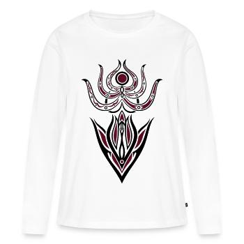 Indische Göttin, Indian goddess - T-shirt manches longues Premium bio Femme - blanc - Devant - Julia (174cm)