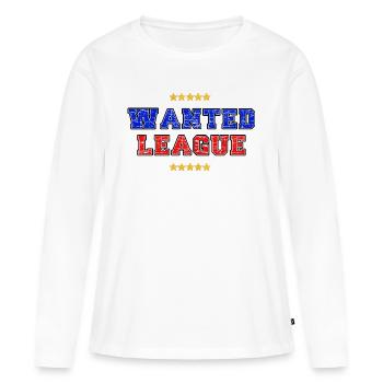 Wanted League - T-shirt manches longues Premium bio Femme - blanc - Devant - Julia (174cm)