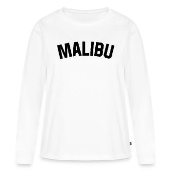 Malibu - T-shirt manches longues Premium bio Femme - blanc - Devant - Julia (174cm)