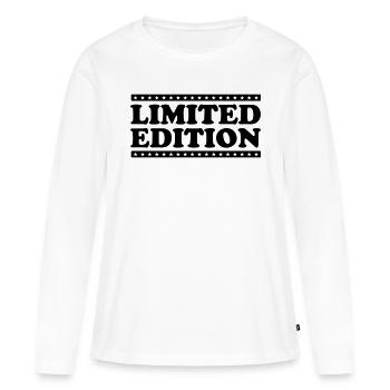 Limited Edition - Frauen Premium Bio Langarmshirt - Weiß - Vorne - Julia (174cm)