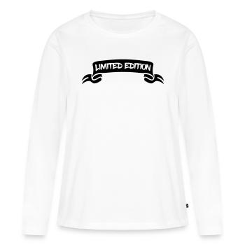 Édition limitée - T-shirt manches longues Premium bio Femme - blanc - Devant - Julia (174cm)