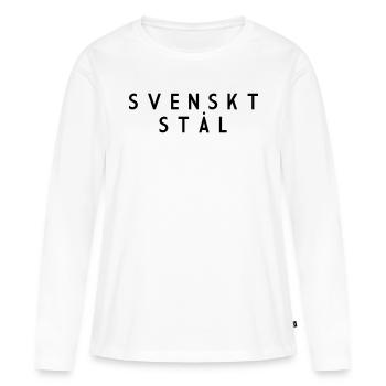 Acier suédois - T-shirt manches longues Premium bio Femme - blanc - Devant - Julia (174cm)