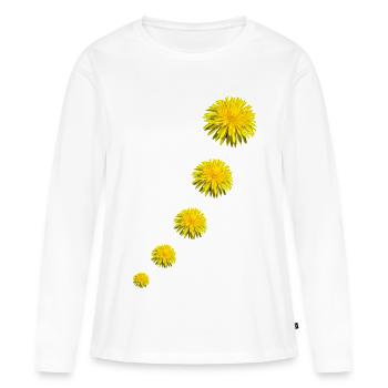 DANDELIONS II - T-shirt manches longues Premium bio Femme - blanc - Devant - Julia (174cm)