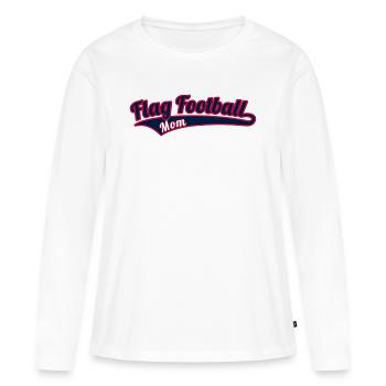 Flag Football Maman Mama Mutter - T-shirt manches longues Premium bio Femme - blanc - Devant - Julia (174cm)