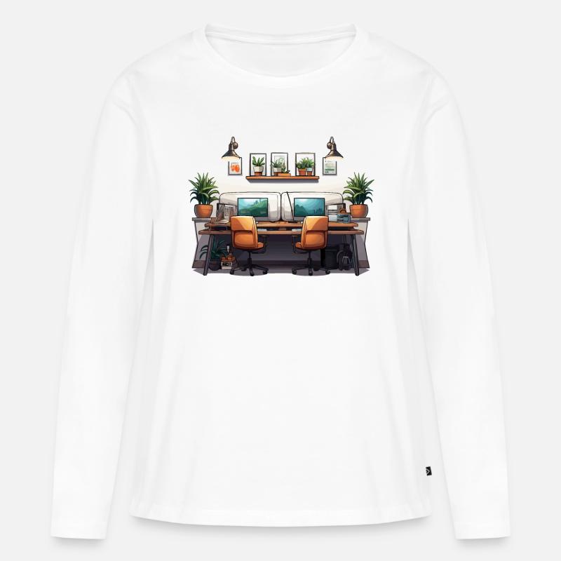 Creative Haven - Women's Premium Organic Long Sleeve Shirt - white