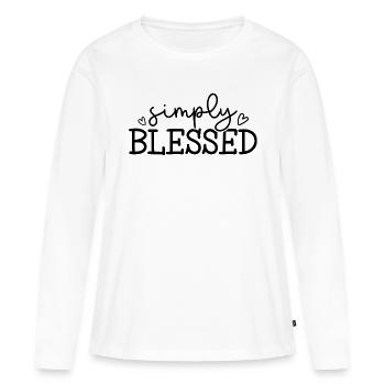béni - T-shirt manches longues Premium bio Femme - blanc - Devant - Julia (174cm)