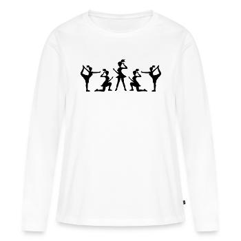 Cheerleading - T-shirt manches longues Premium bio Femme - blanc - Devant - Julia (174cm)