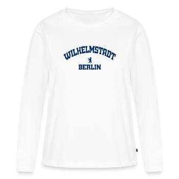 Wilhelmstadt - Spandau - Berlin - Deutschland - Frauen Premium Bio Langarmshirt - Weiß - Vorne - Julia (174cm)