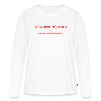 Südkurve München 1972 - Frauen Premium Bio Langarmshirt - Weiß - Vorne - Julia (174cm)