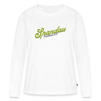 Spandau Berlin Bezirk Deutschland - Frauen Premium Bio Langarmshirt - Weiß - Vorne - Julia (174cm)