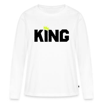 King - Women's Premium Organic Long Sleeve Shirt - white - Front - Julia (174cm)