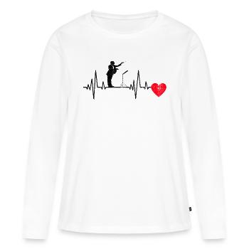 Dirigenten Geschenk Dirigieren Musik Dirigent - Frauen Premium Bio Langarmshirt - Weiß - Vorne - Julia (174cm)