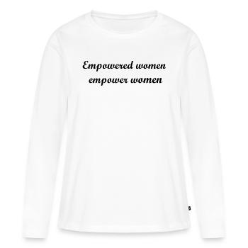 Autonomisation des femmes, autonomisation des femmes - T-shirt manches longues Premium bio Femme - blanc - Devant - Julia (174cm)