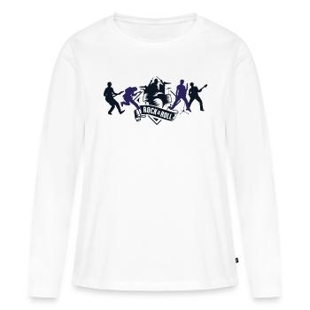 Rock n Roll - T-shirt manches longues Premium bio Femme - blanc - Devant - Julia (174cm)