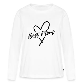 Beste Mama - Frauen Premium Bio Langarmshirt - Weiß - Vorne - Julia (174cm)