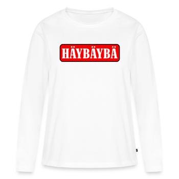 heybaby farbig - Frauen Premium Bio Langarmshirt - Weiß - Vorne - Julia (174cm)