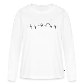 Alpen - Frauen Premium Bio Langarmshirt - Weiß - Vorne - Julia (174cm)