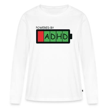 ADHS - Frauen Premium Bio Langarmshirt - Weiß - Vorne - Julia (174cm)