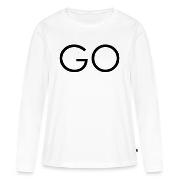 ALLER - T-shirt manches longues Premium bio Femme - blanc - Devant - Julia (174cm)