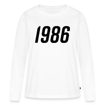 1986 Year of birth Gift - Women's Premium Organic Long Sleeve Shirt - white - Front - Julia (174cm)