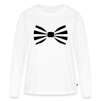 Tie - Women's Premium Organic Long Sleeve Shirt - white - Front - Julia (174cm)