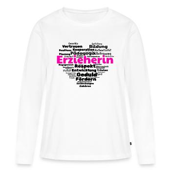 Erzieherin Bildung Erziehung Betreuung - Frauen Premium Bio Langarmshirt - Weiß - Vorne - Julia (174cm)