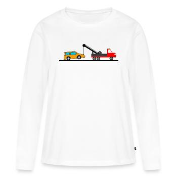 Dépanneuse - T-shirt manches longues Premium bio Femme - blanc - Devant - Julia (174cm)