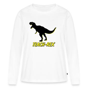 Teach-Rex - Women's Premium Organic Long Sleeve Shirt - white - Front - Julia (174cm)
