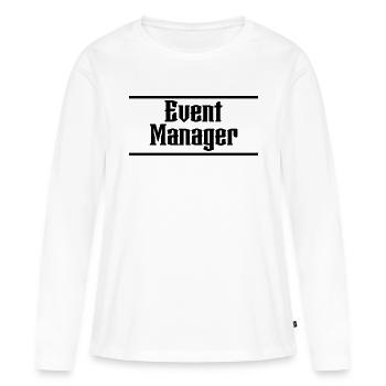 Design Event Manager - Frauen Premium Bio Langarmshirt - Weiß - Vorne - Julia (174cm)