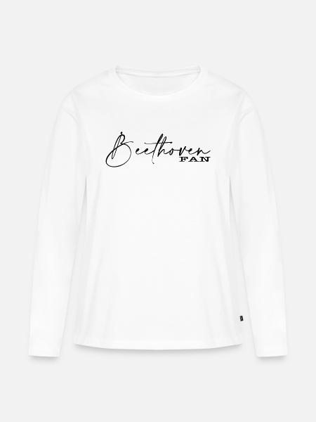 Beethoven - Frauen Premium Bio Langarmshirt - Weiß