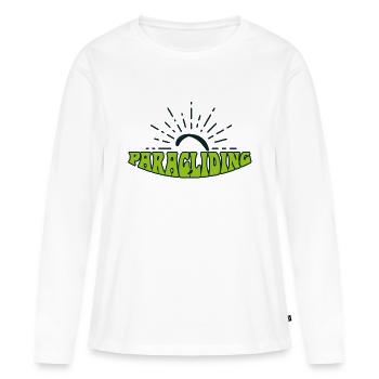 Paragliding hippie version - Frauen Premium Bio Langarmshirt - Weiß - Vorne - Julia (174cm)