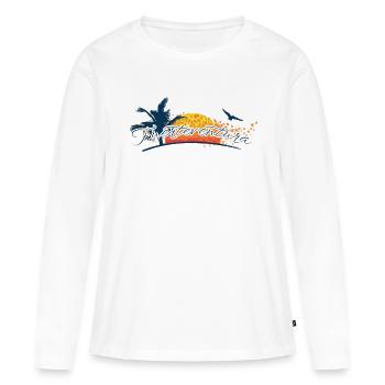Fuerteventura 2023 - Îles Canaries - Espagne - T-shirt manches longues Premium bio Femme - blanc - Devant - Julia (174cm)