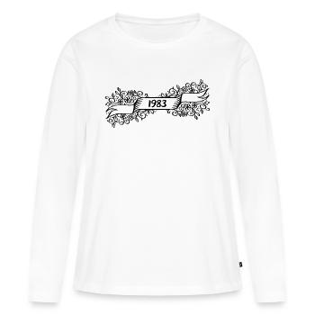 1983 Jahrgang Geburtstagsgeschenk - Frauen Premium Bio Langarmshirt - Weiß - Vorne - Julia (174cm)