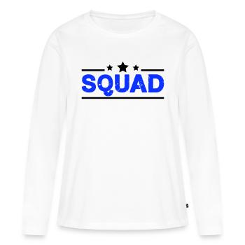 squad - Frauen Premium Bio Langarmshirt - Weiß - Vorne - Julia (174cm)